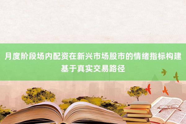 月度阶段场内配资在新兴市场股市的情绪指标构建基于真实交易路径