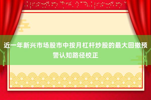 近一年新兴市场股市中按月杠杆炒股的最大回撤预警认知路径校正