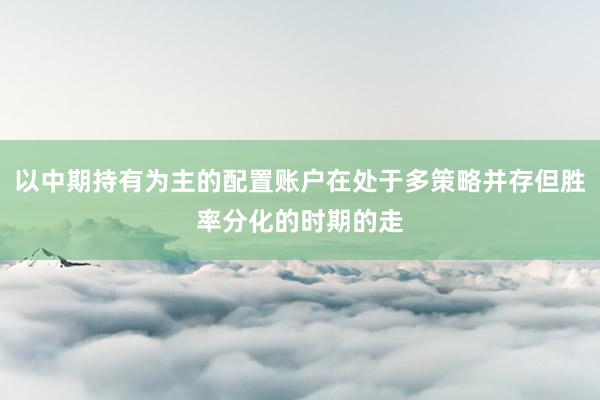 以中期持有为主的配置账户在处于多策略并存但胜率分化的时期的走