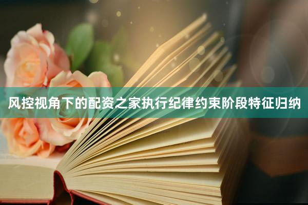 风控视角下的配资之家执行纪律约束阶段特征归纳